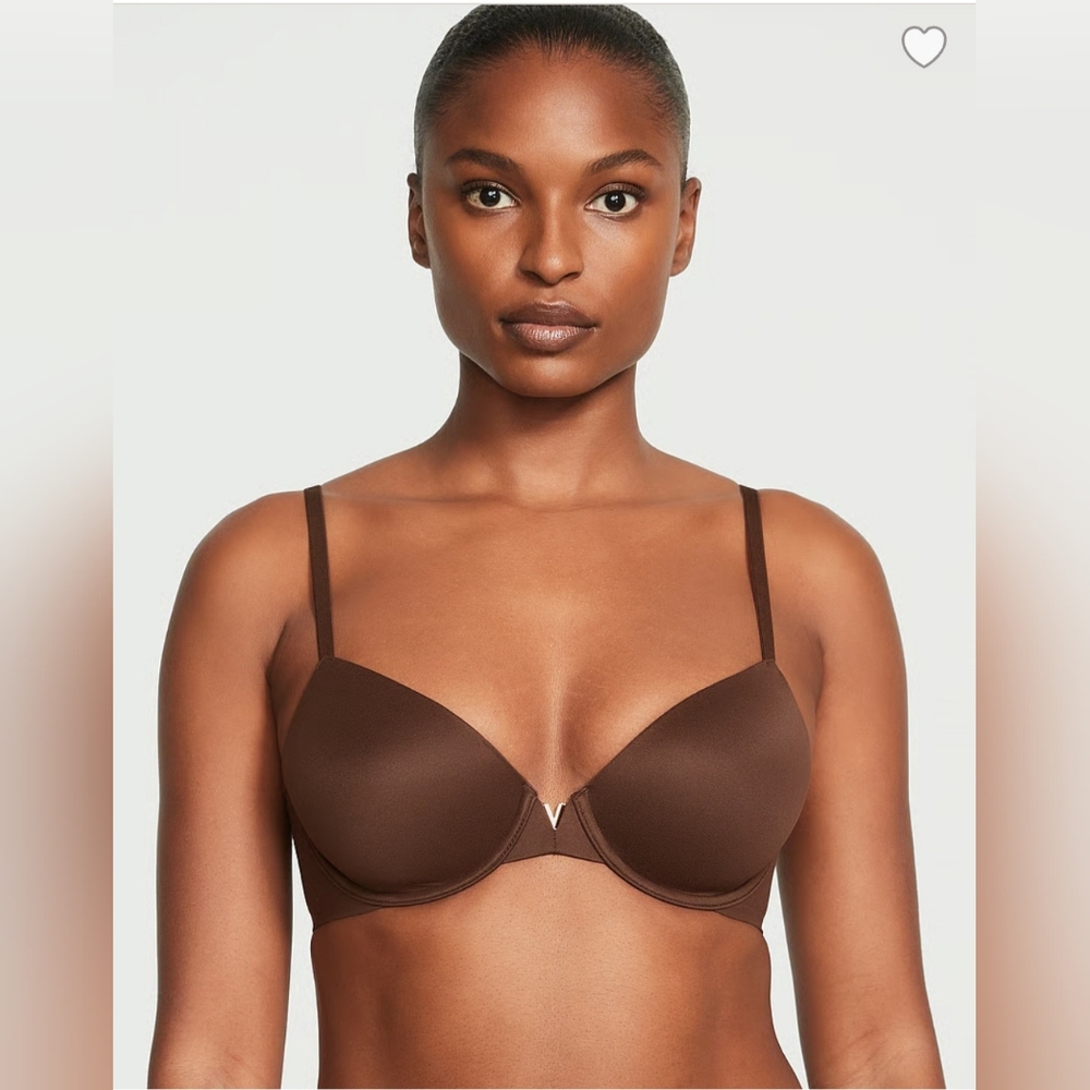 Victoria's Secret Love Cloud Ganache Brown Memory Foam Padded Bra 34C